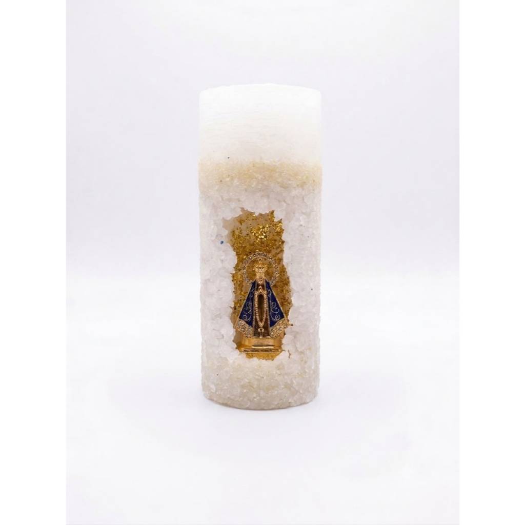 Vela Nossa Senhora Aparecida Artesanal | Presente Religioso Católico | Decoração