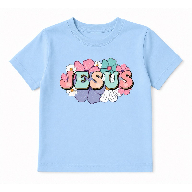 Camiseta Infantil Jesus Unissex 100% Algodão | Estampa Premium | Tam. 2 ao 16 | Diversas Cores