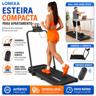 Esteira Elétrica Ergometrica Dobravel Portátil Ajustável 3 Posições com Controle Remoto para Casa Ac