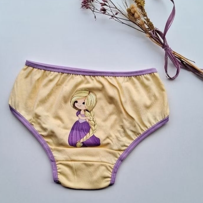 Kit 5 Calcinhas Infantil Menina Antialérgica 100% Algodão Confortável Macia