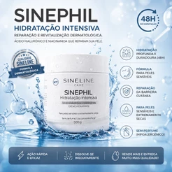 Creme Hidratante Para Pele Extremamente Seca E Sensível Sinephil 500g Reparação Da Barreira Cutânea