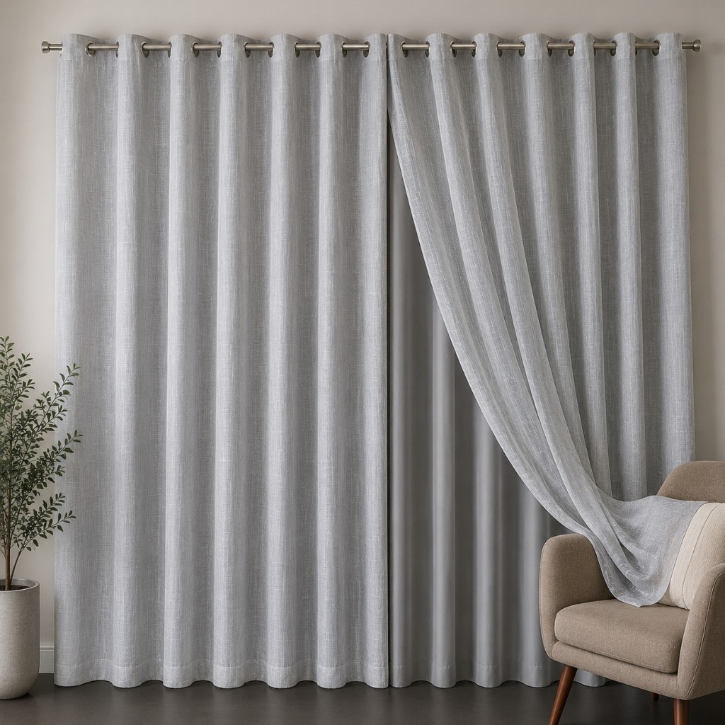 Cortina Blackout Voil Gaze De Linho 3,00 x 2,30 / 2,40 / 2,50 / 2,60 / 2,70 / 2,80 Blecaute