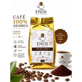 Café Especial Enos 100% Arábica Moído Torra Média Artesanal 250g