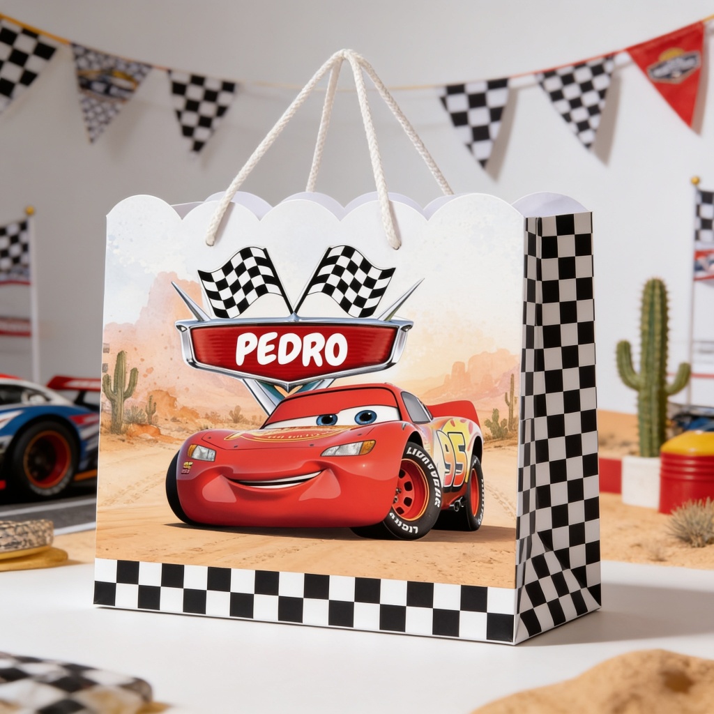 Sacolinha Carrinho Personalizada Lembrancinha Festa Infantil