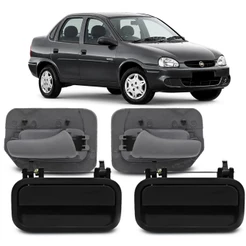 Kit Maçaneta Interna Externa Traseira Corsa Classic 2004 a 2016