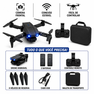 Drone com Câmera HD Completo 2 Baterias Controle e Maleta Pronta Entrega