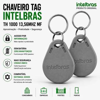 Kit 2 unid. Chaveiro Rfid Th 1000 Mf / 13,56 Mhz -Intelbras