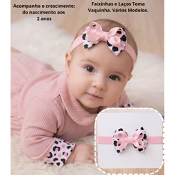 🐮 Laços Temático Vaquinha- Na Faixinha ou Presilha Vários Modelos🐮