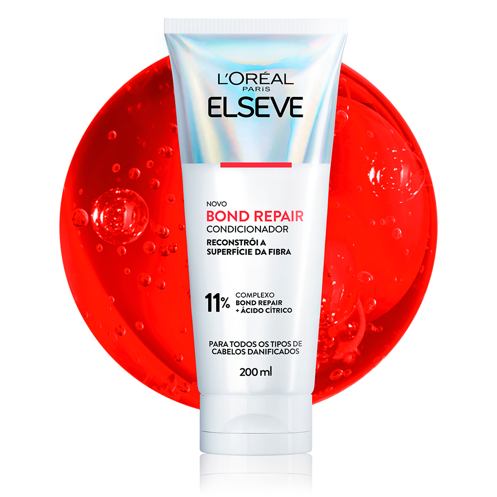 Imagem Condicionador de Reparação Molecular para Cabelos Danificados com Ácido Cítrico Elseve Bond Repair 200 mL