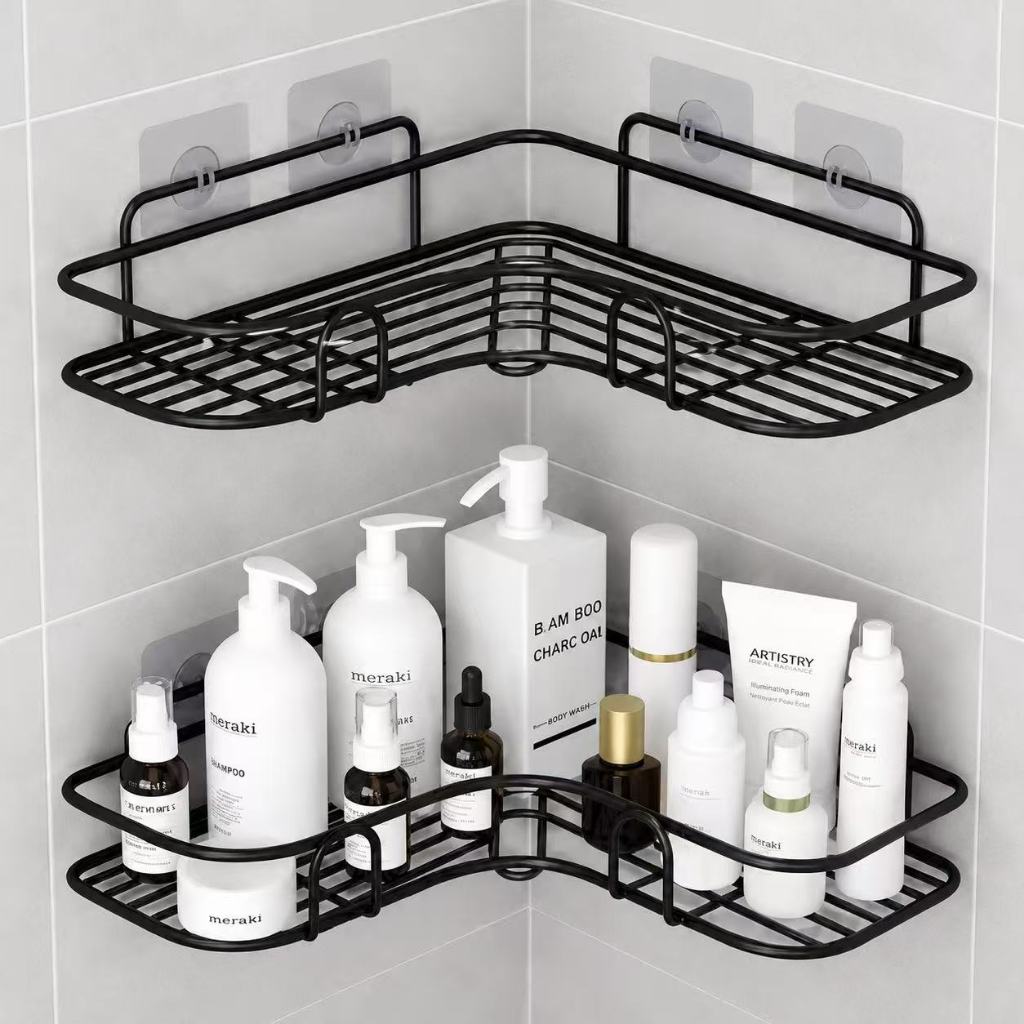 Prateleiras para Banheiro com Suporte e Alto Adesivos – Organizador de Shampoo, Sabonete, Cozinha e Lavanderia