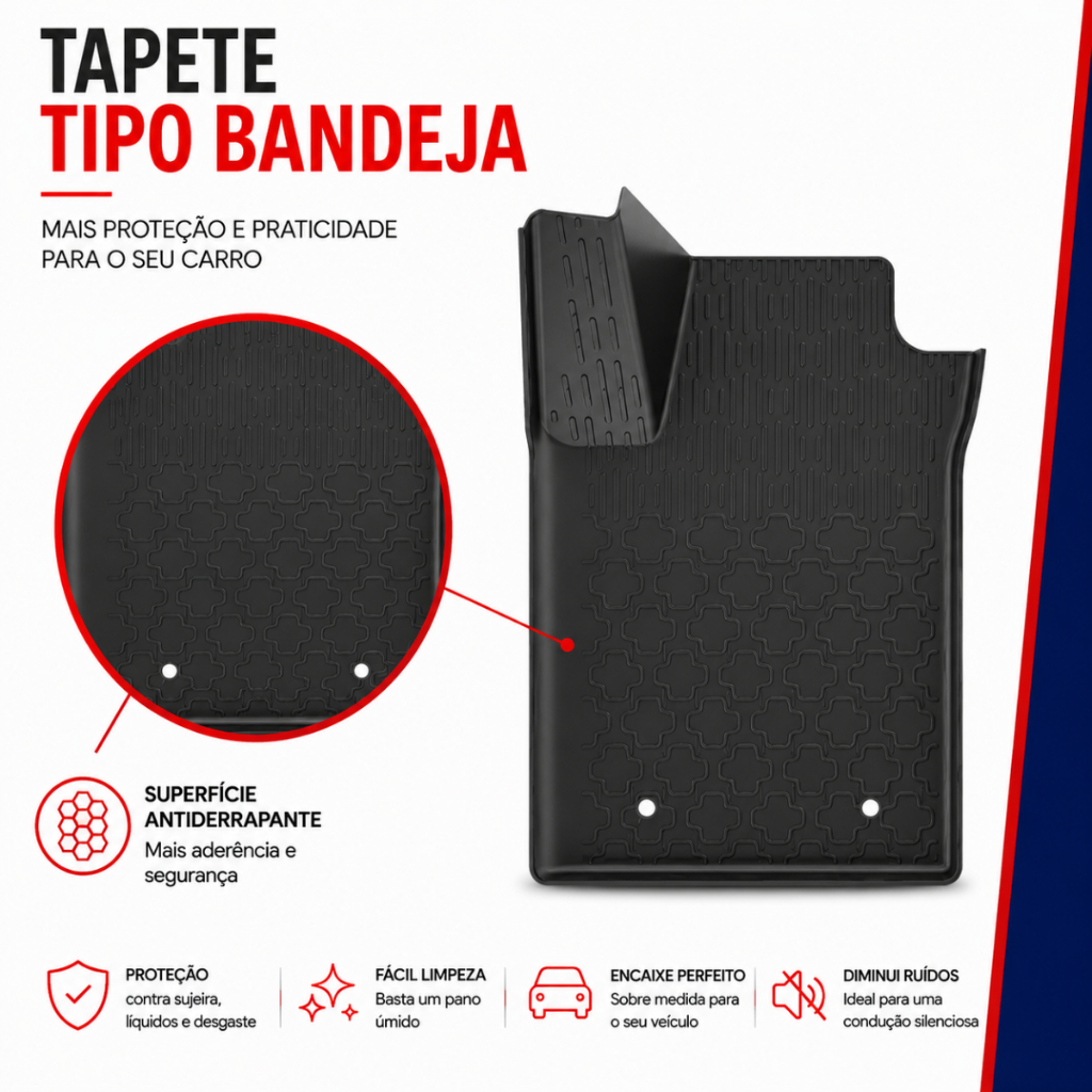Tapete Bandeja Cronos 5 Peças Tpe Flexível 2018/2026