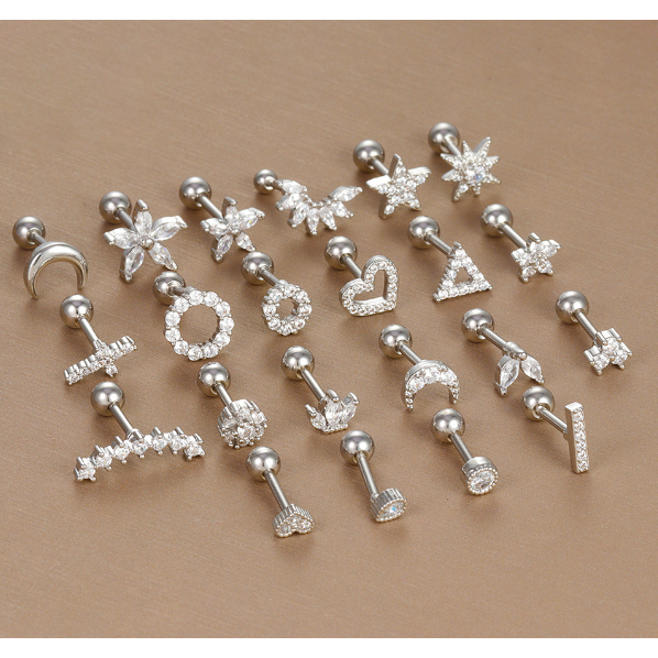 Kit 3/5/6 Uniddes Pinos de osso de orelha de aço inoxidável/pinos de orelha pequenos