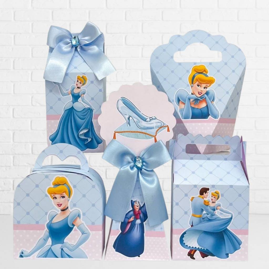 Kit de Caixas Cinderela Personalizada /Lembrancinha de Festa /Aniversário