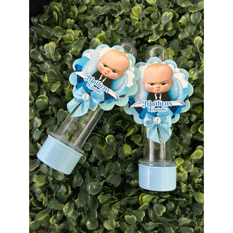Kit Tubete Personalizado, Lembrancinha para Festa , Aniversários , Chá BB, Poderoso Chefinho Azul FAZEMOS TODOS OS TEMAS