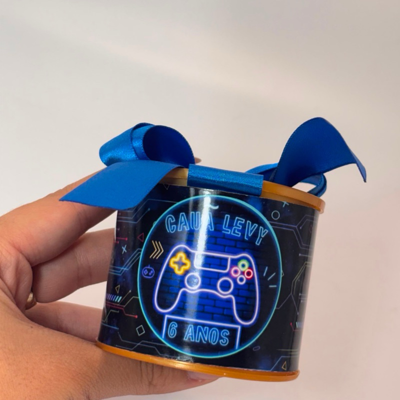 Tubolata Personalizada 5x6 Lembrancinha Maternidade Casamento Batizado Festa Infantil Gamer