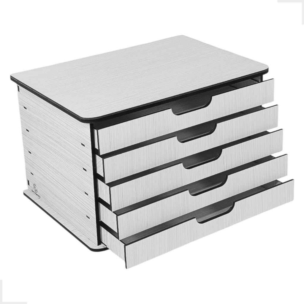Gaveteiro Organizador De Escritório Quarto Multiuso Guardar Arquivos 05 Gavetas