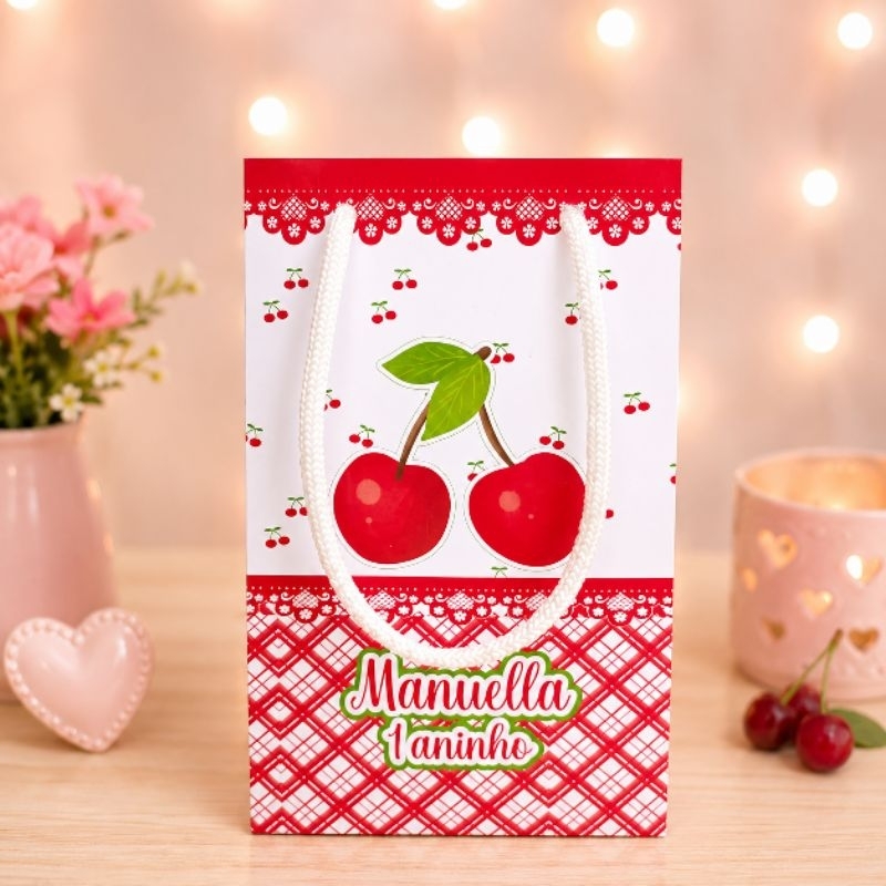 Sacolinha Surpresa P Cereja - Cerejinha 2 Personalizados - Lembrancinha - Festa infantil - Aniversário - DESMONTADO