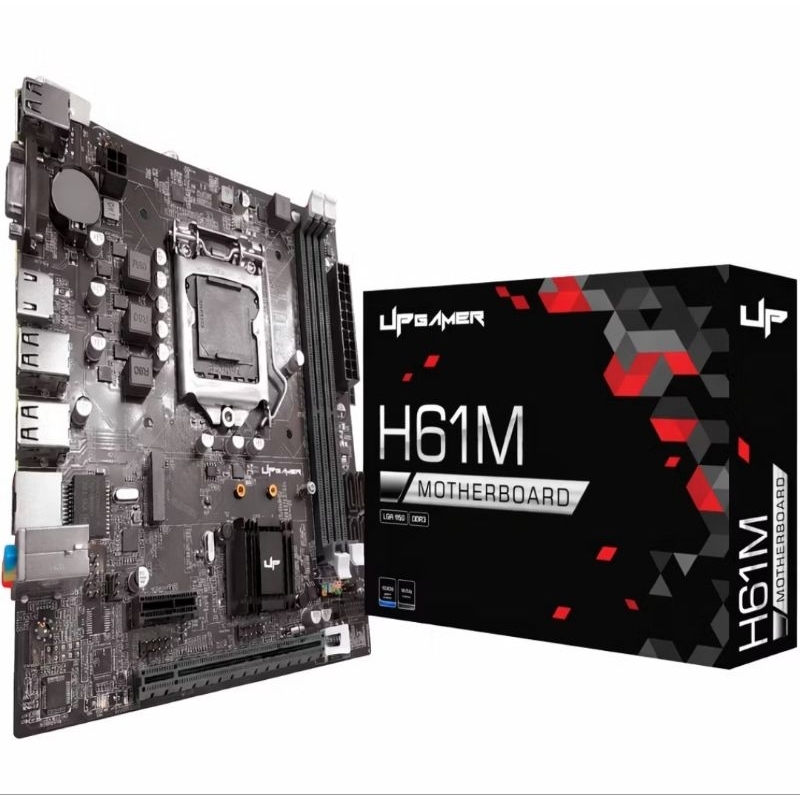 Placa Mãe Gamer Lag 1155 UpGamer H61-M DDR3 16GB M2 NVMe HDMI Intel i3 i5 i7 para Computadores de Jogos