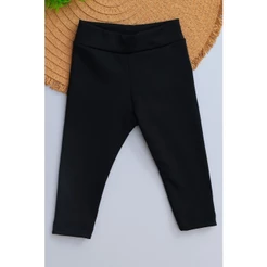 Legging Peluciada Bebê Infantil Preta Lisa Menino Menina