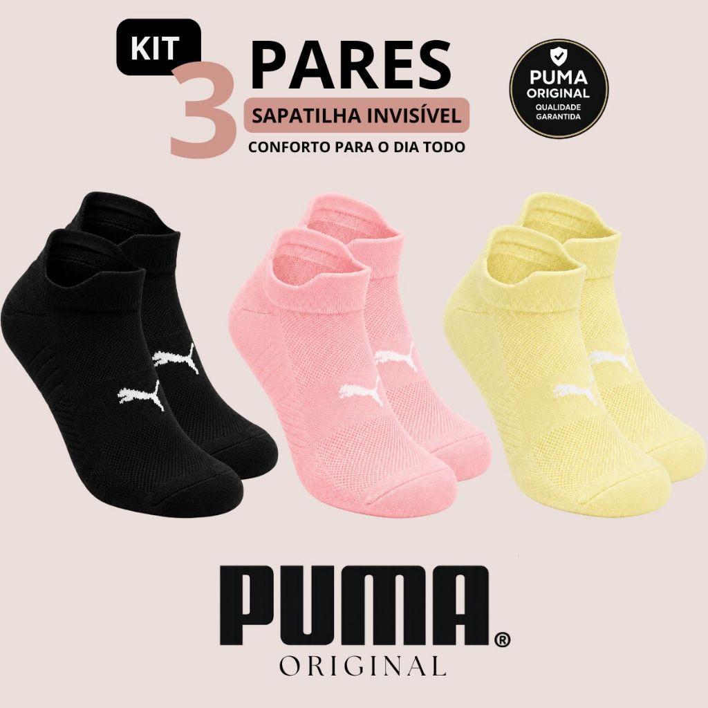 Kit Com 3 Pares Meia Sapatilha Confortável Para Academia Corrida E Caminhada