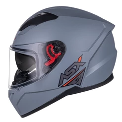 Capacete Moto Asx City Sv Cinza Com Óculos Interno