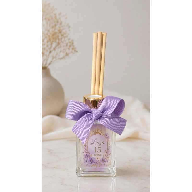 60 Lembrancinha Aromatizador difusor Personalizado 15 anos - maternidade - casamento vidro 30ml