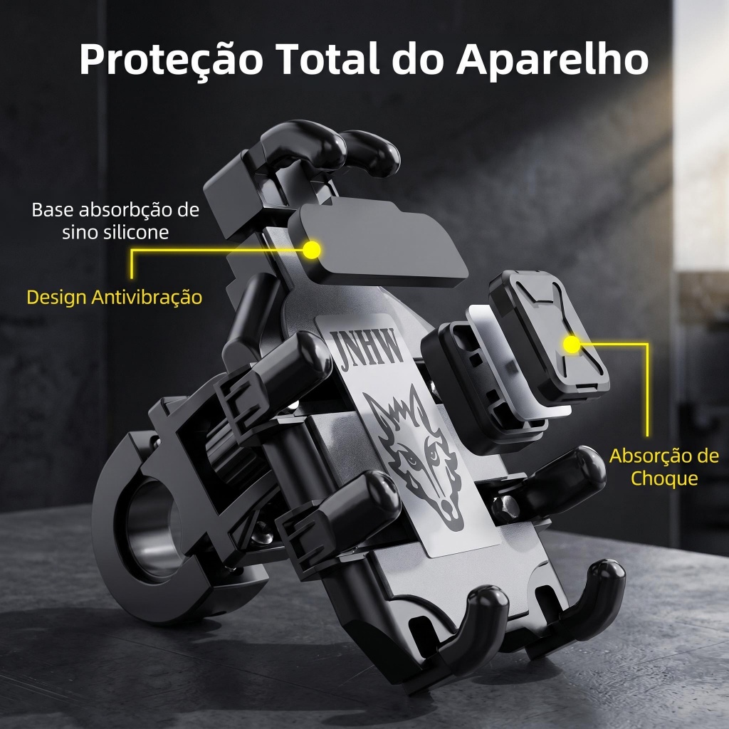 Suporte Celular Modelo Aranha Motocicleta Compatível Todos Smartphones
