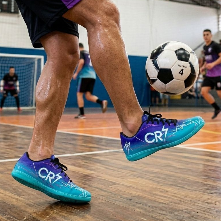 Chuteira de Salão Adulto Masculino Futebol Profissional Confortável 38 ao 43 Jogador Promoção