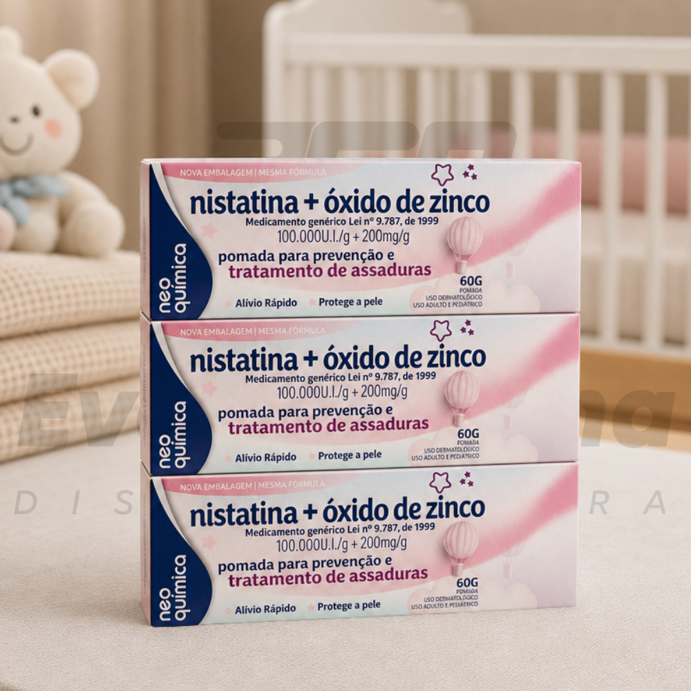 Pomada para assadura com óxido de zinco bebê criança adulto idoso