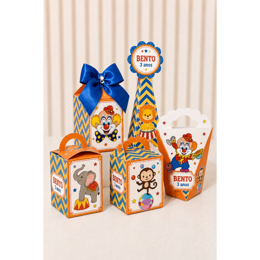 Kit de Caixas Circo Personalizada /Lembrancinha de Festa Infantil /Aniversario / KIT FESTA