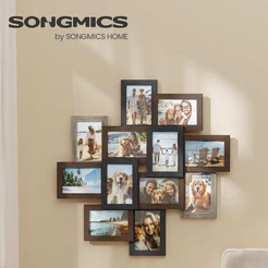 SONGMICS Moldura Conjunto De 10 Porta-Retratos De Colagem Para Parede, Fotos 10x15 Cm, 63,3x63,3 cm