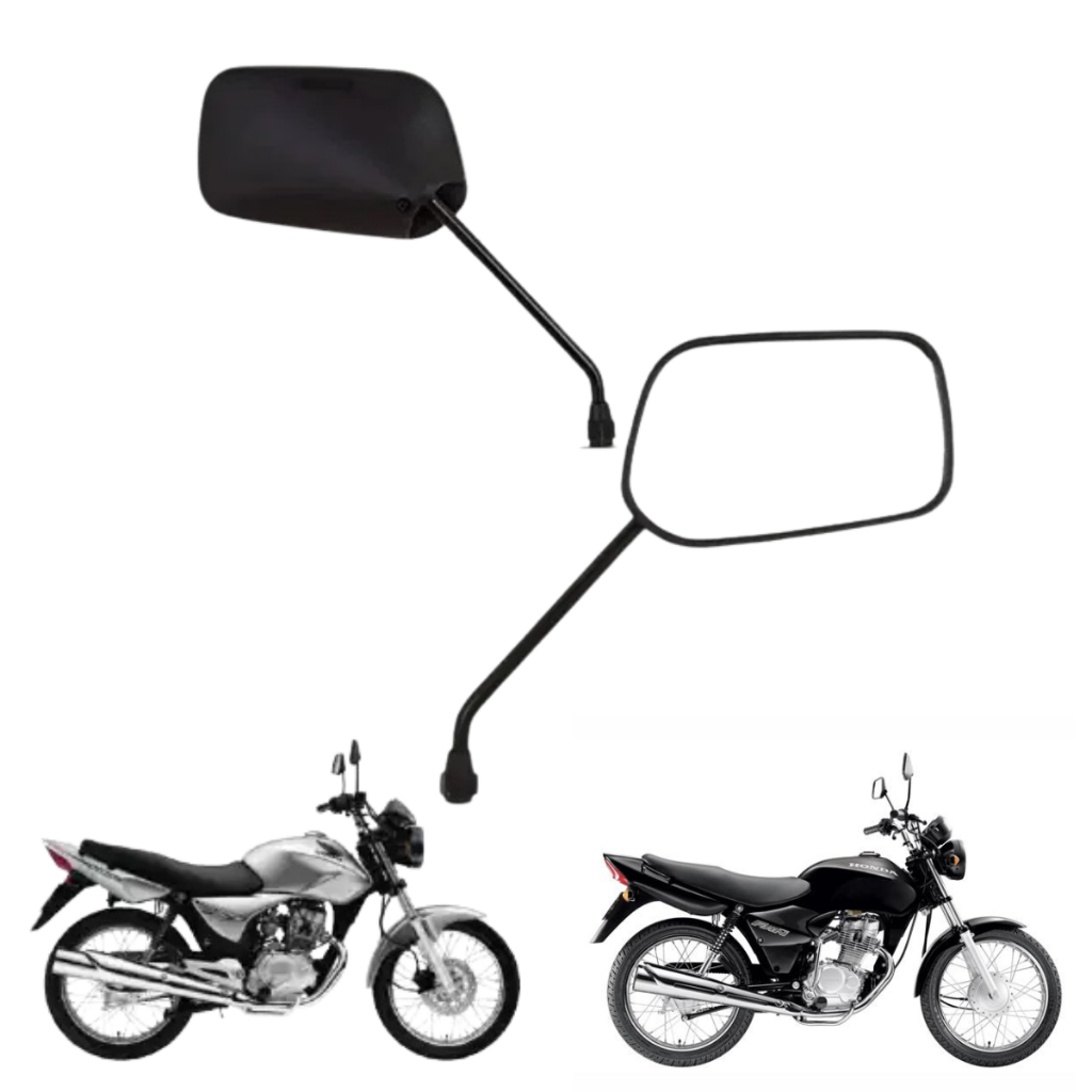 Par De Retrovisores Originais Espelhos Awa Lente Convexa Angular Honda Moto Cg Titan Fan Cargo 125 150 Rosca M10