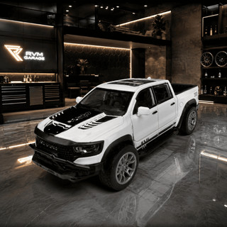 Miniatura Dodge RAM 1500 TRX RVM 4x4 Escala 1:32 Metal Brinquedo Colecionável