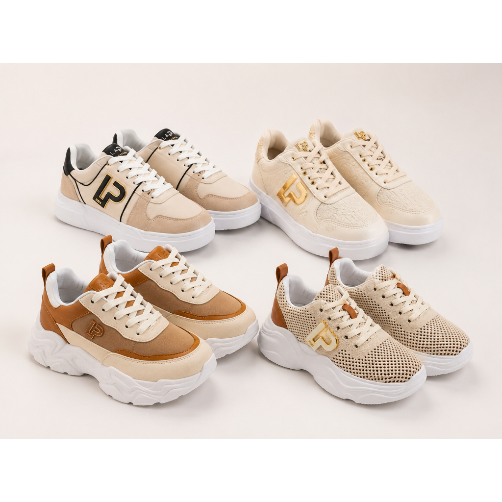 Tênis Feminino Lança Perfume Chunky Knit Respirável Casual Original