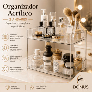 Organizador Prateleira Diamante Acrílico Porta Maquiagem Perfumes