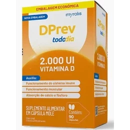 DPREV TODO DIA 2000UI 90 CÁPSULAS VITAMINA D COLECALCIFEROL