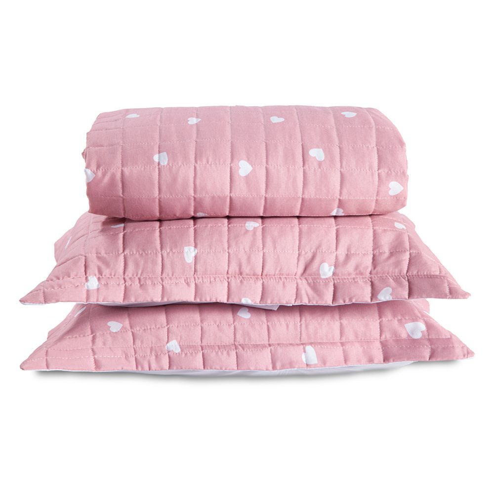 Cobre Leito Colcha para Cama Queen 3 Peças Essencialle 160 Fios Algodão/poliéster