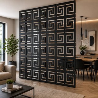 Conjunto 8 Placas MDF com Moldura 20x20cm – Divisórias Decorativas para Sala, Quarto e Escritório