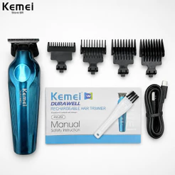 Kemei-264 Máquina de acabamento, Portátil Recarregável Bivolt Profissional Sem fio USB com 7.500 RPM