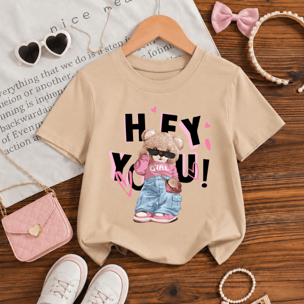 Camiseta Infantil S-Tshirts Meninas Delicada Tecido Leve 2 Ao 16