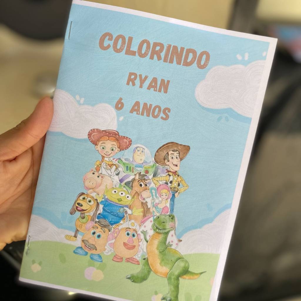 Kit Livrinho Colorir Pintar Toy Story Lembrancinha Personalizado Festa Infantil Aniversário