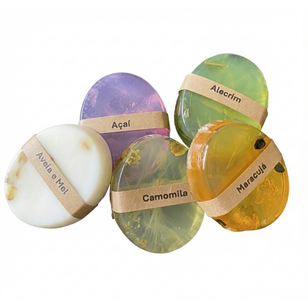 Mini Sabonetes Artesanais Naturais para Festas