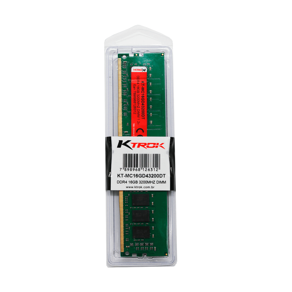Memória 16GB DDR4 3200MHz Desktop Ktrok