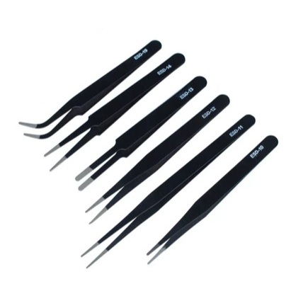 Kit de Ferramentas conjunto de 6 Pinças Antiestáticas de precisão para eletrônica