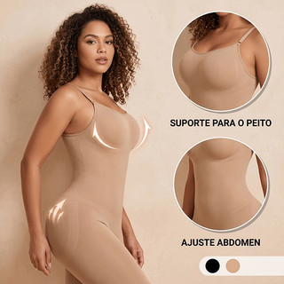 Body Macaquinho  Cinta Modeladora - Sem Costura - com abertura - Levantamento De Quadril Com Busto - Modelagem Perfeita.