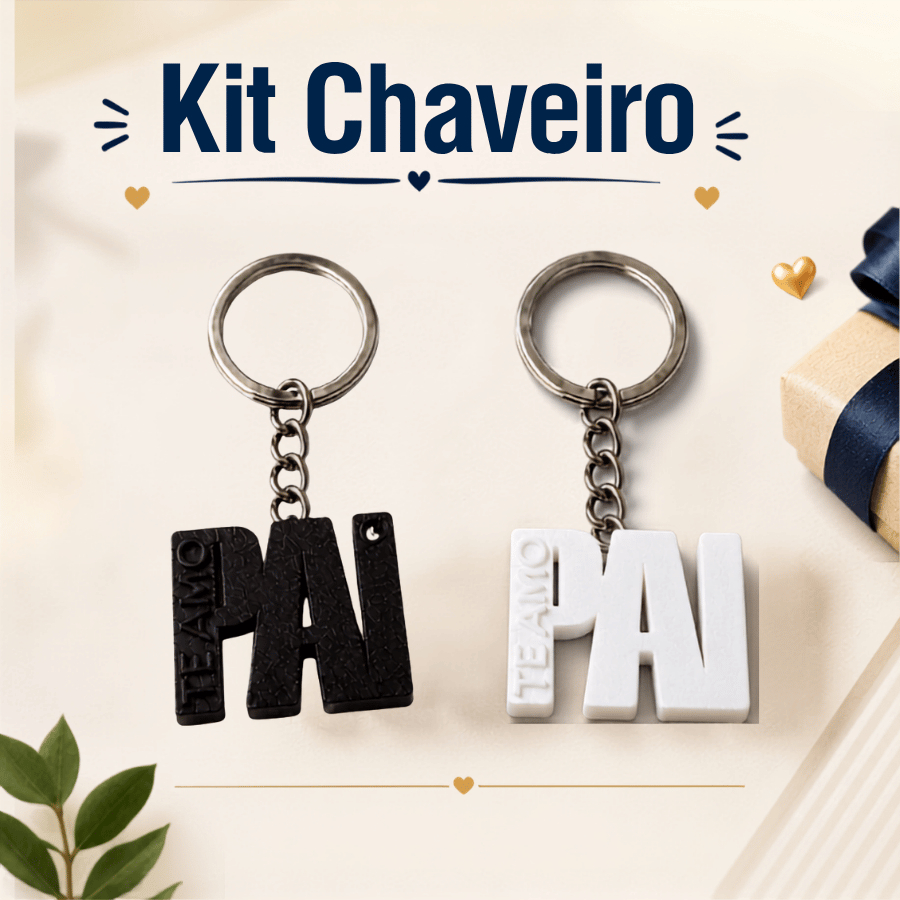 Kit Chaveiro Pai Dia Dos Pais Presente Brinde Mimo Lembrancinha Qualidade Premium