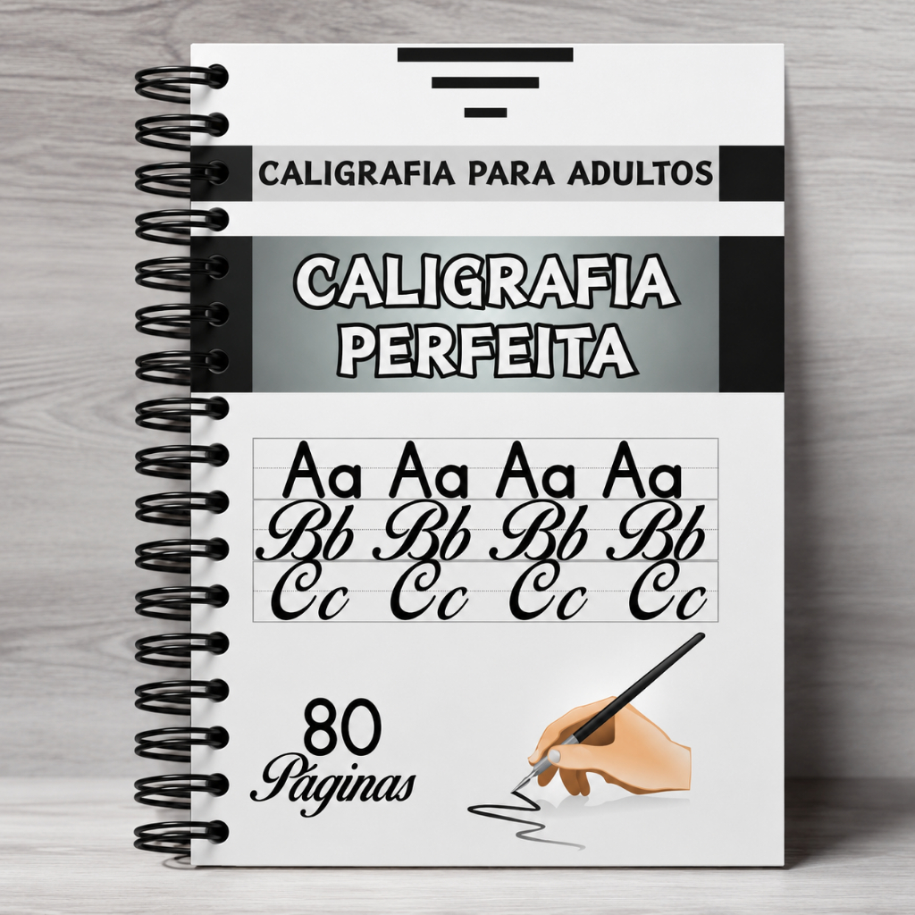 Caderno de Caligrafia para Adultos