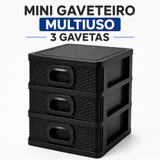 Organizador de mesa com 3 gavetas