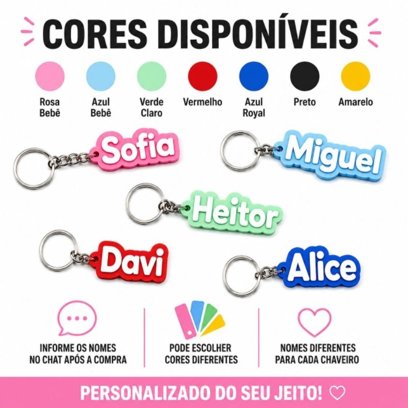 5 CHAVEIROS PERSONALIZADOS COM NOME | CRIE OS SEUS AGORA!.