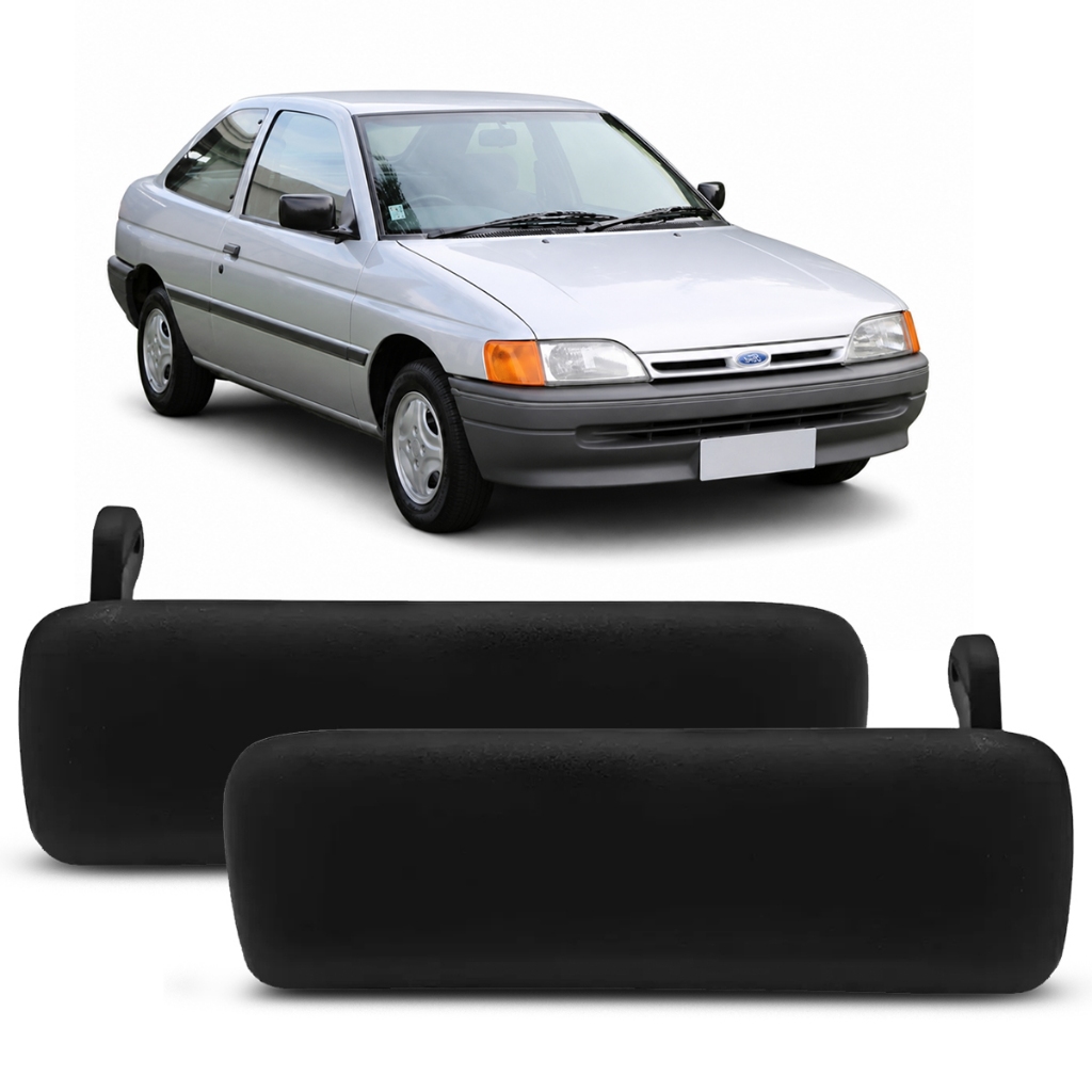 Par Maçaneta Externa Porta Escort Hobby 87 A 96 Preto